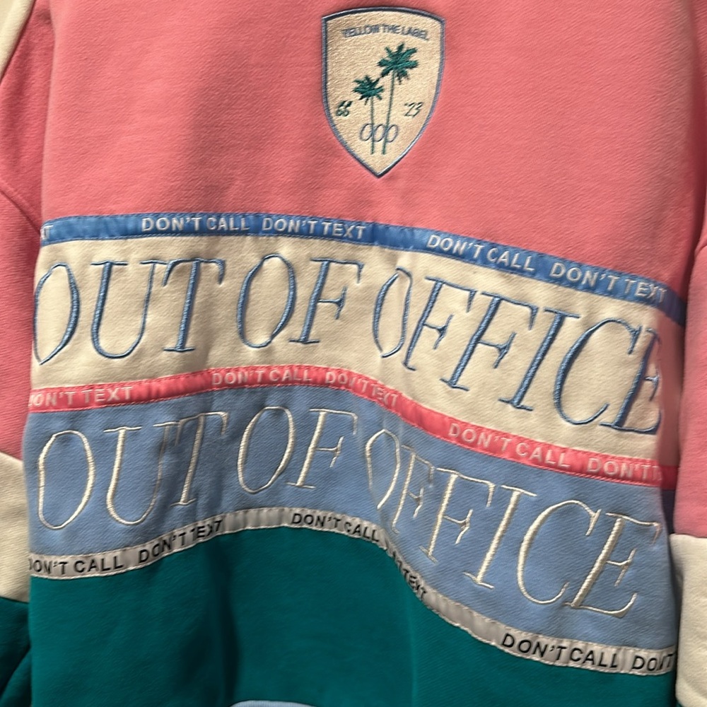 Yellow the Label Out of Office Sweatshirt - Picture 4 of 5